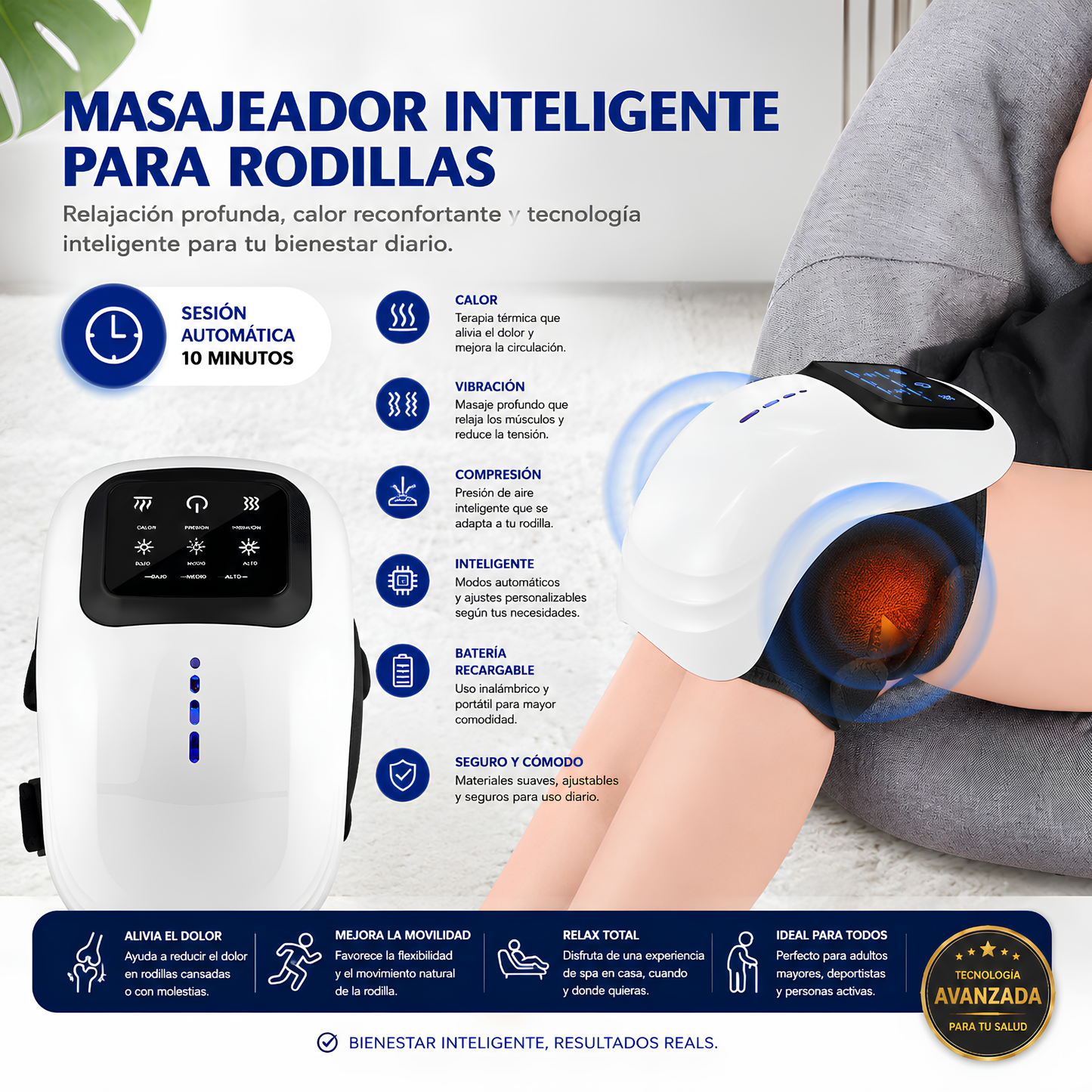 Masajeador de rodilla inteligente